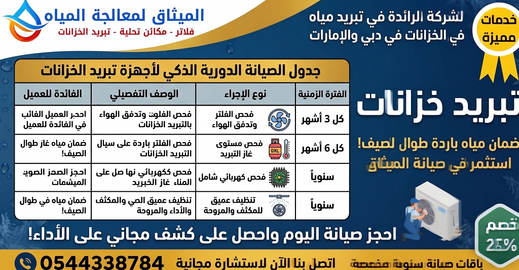 🔧 صيانة مروحة تبريد خزان المياه أبوظبي - شركة الميثاق